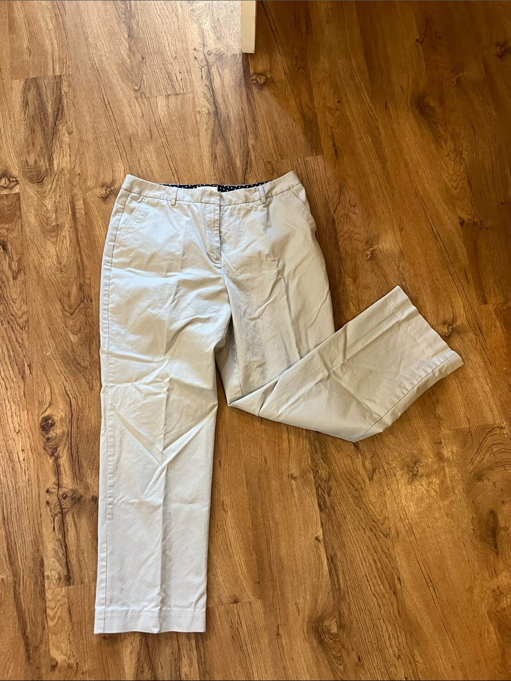 Talbots stretch 14 tan khakis straight leg minimalist quiet luxury chino pants